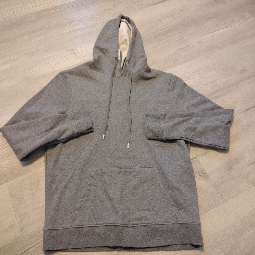 Tommy John Mens Medium Heather Gray Pullover Hoodie Sweatshirt Super Soft